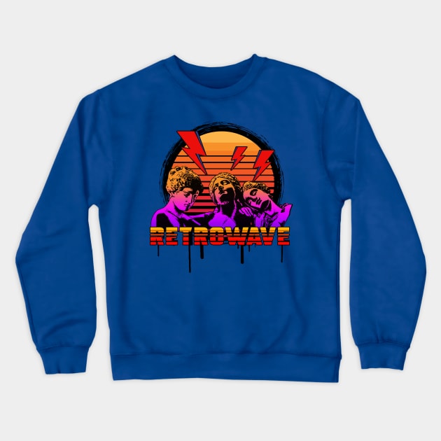 RETROWAVE V.3 Crewneck Sweatshirt by theanomalius_merch